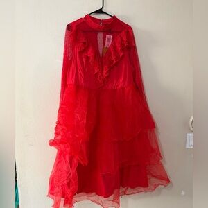 Torrid Red Ruffled Dress